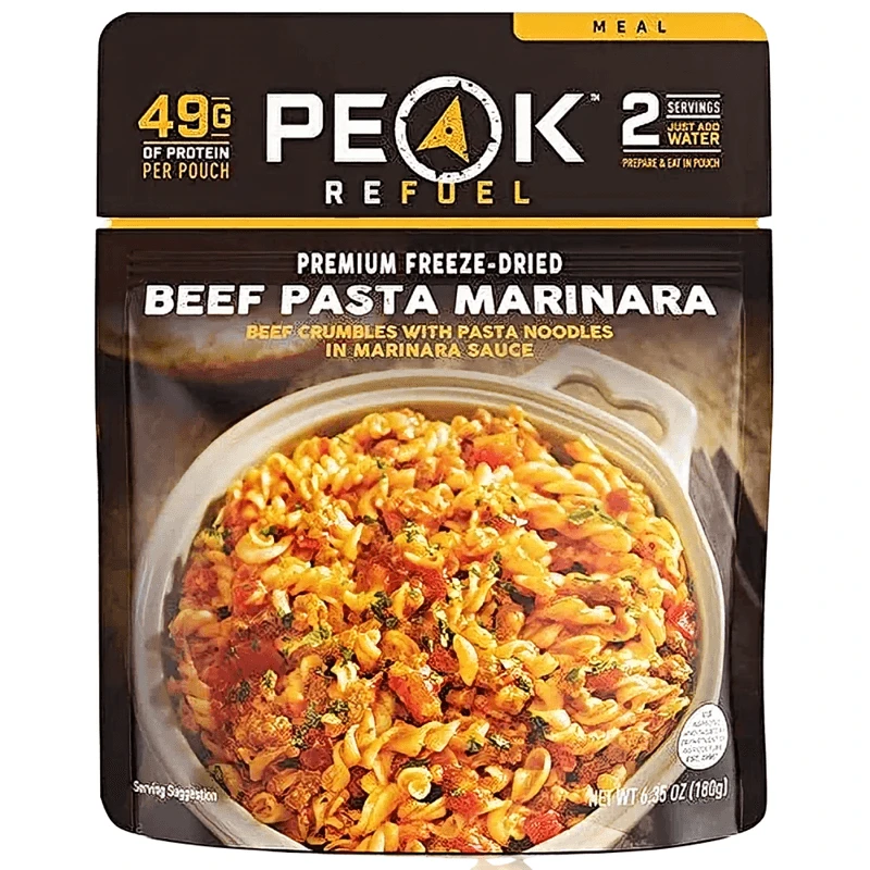Peak Refuel Beef Pasta Marinara Freeze Dried Meal 1 Peak Refuel Beef Pasta Marinara Freeze Dried Meal