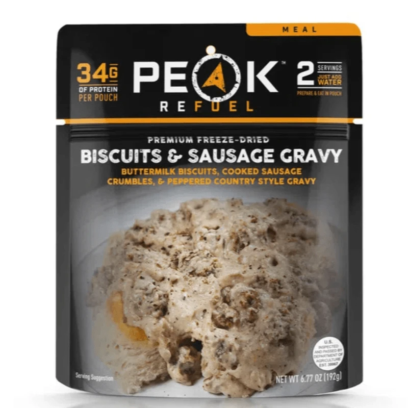Peak Refuel Biscuits & Sausage Gravy Freeze-Dried Meal 1 Peak Refuel Biscuits & Sausage Gravy Freeze-Dried Meal