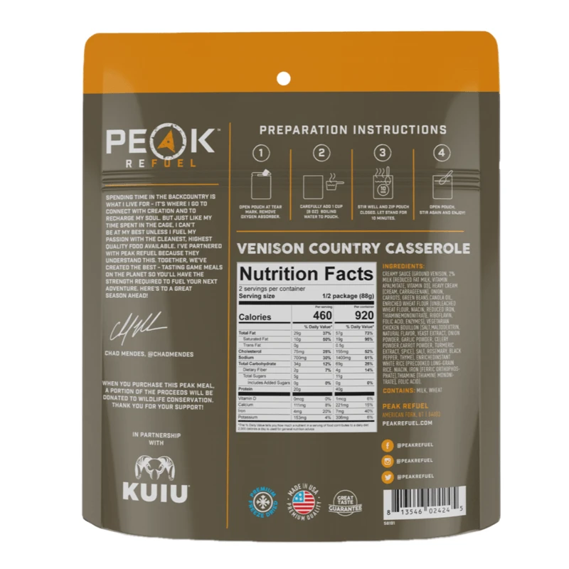 Peak Refuel Venison Country Casserole 1 Peak Refuel Venison Country Casserole
