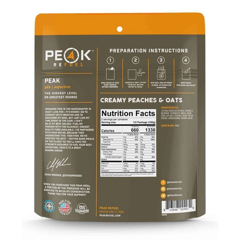 Peak Refuel Creamy Peaches And Oats 3 Peak Refuel Creamy Peaches And Oats - Image 3