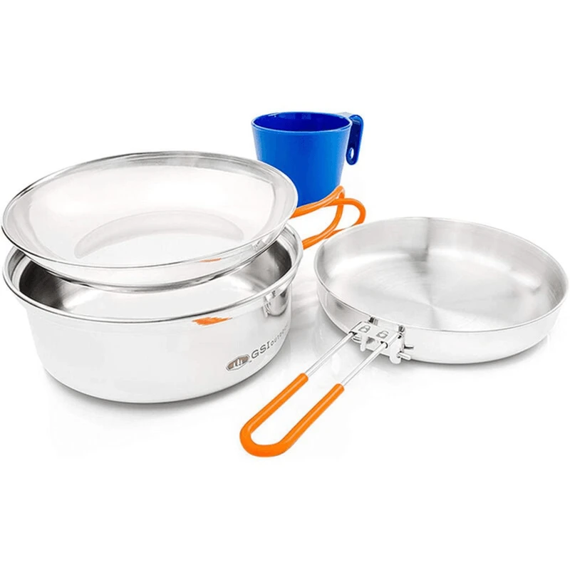 GSI Outdoors Glacier Stainless 1 Person Mess Kit 2 GSI Outdoors Glacier Stainless 1 Person Mess Kit - Image 2