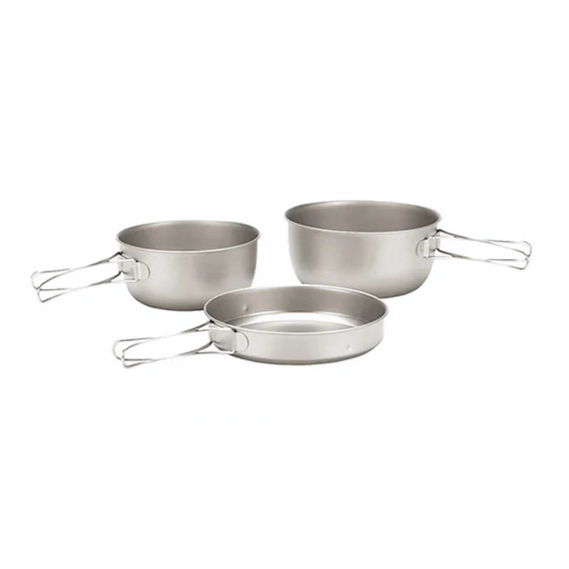 Snow Peak 3 Piece Titanium Cookset 4 Snow Peak 3 Piece Titanium Cookset - Image 4