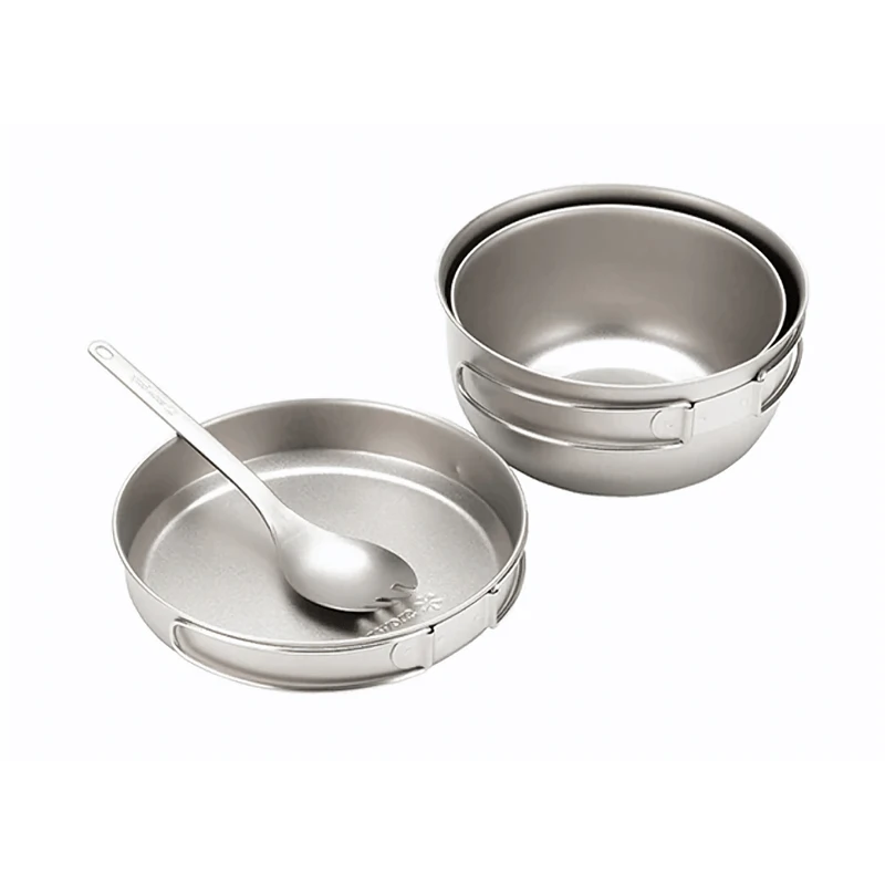Snow Peak 3 Piece Titanium Cookset 2 Snow Peak 3 Piece Titanium Cookset - Image 2