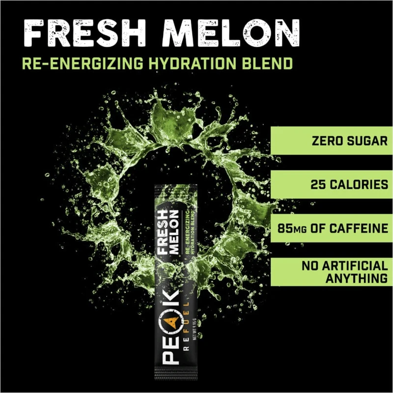 Peak Refuel Re-Energizing Drink Mix - Melon (10 Pack) 3 Peak Refuel Re-Energizing Drink Mix - Melon (10 Pack) - Image 3