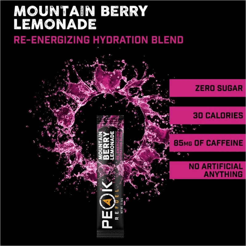 Peak Refuel Re-Energizing Drink Mix - Mtn Berry (10 Pack) 6 Peak Refuel Re-Energizing Drink Mix - Mtn Berry (10 Pack) - Image 6