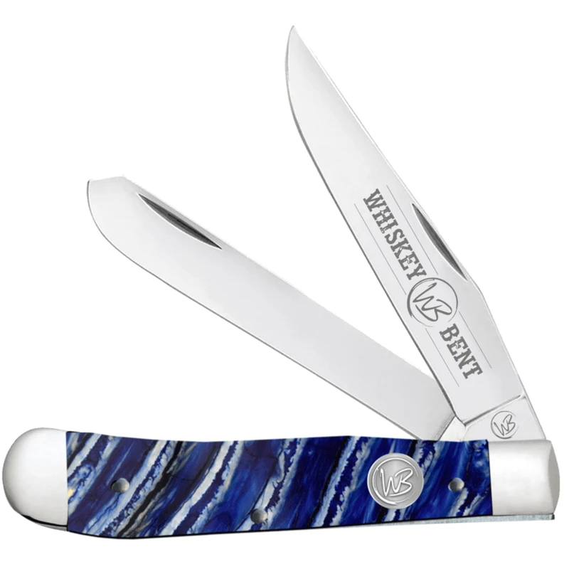 Whiskey Bent Knives Trapper 2 Blade Folding Knife 1 Whiskey Bent Knives Trapper 2 Blade Folding Knife