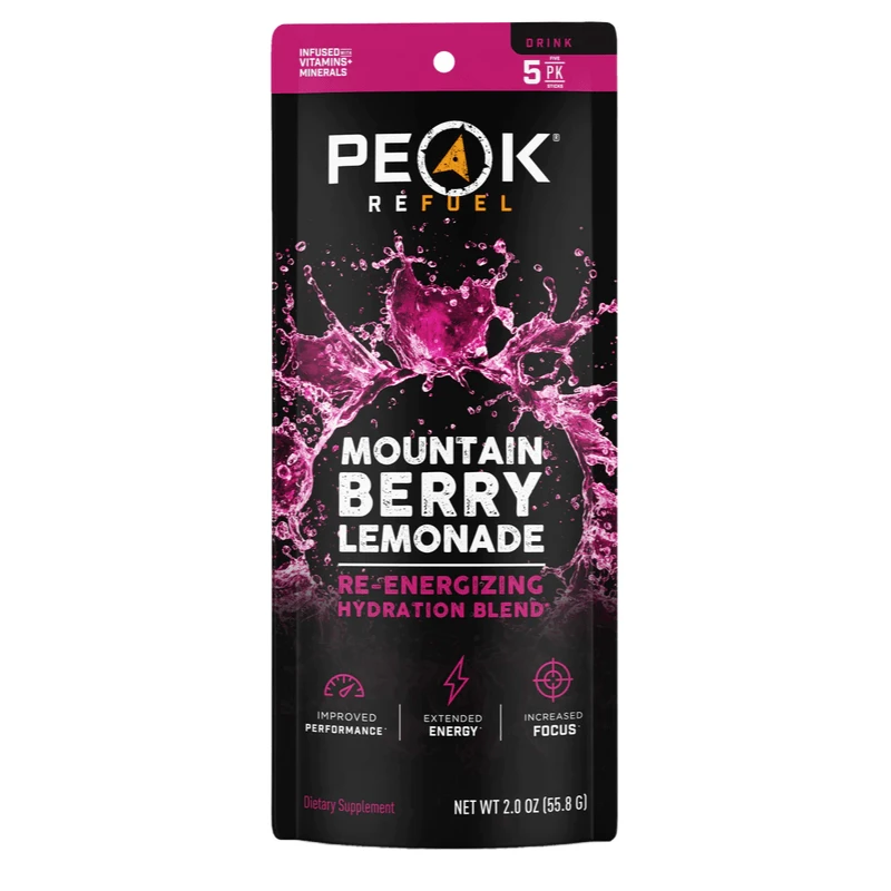 Peak Refuel Mountain Berry Lemonade Re-Energizing Drink Sticks 1 Peak Refuel Mountain Berry Lemonade Re-Energizing Drink Sticks
