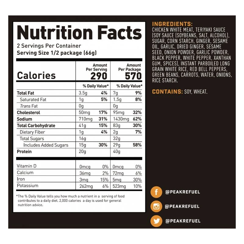 Peak Refuel Chicken Teriyaki Rice Freeze Dried Meal 2 Peak Refuel Chicken Teriyaki Rice Freeze Dried Meal - Image 2
