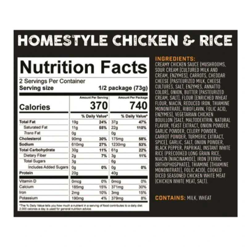 Peak Refuel Homestyle Chicken Rice Freeze Dried Meal 3 Peak Refuel Homestyle Chicken Rice Freeze Dried Meal - Image 3